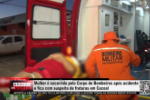 Mulher &eacute; socorrida pelo Corpo de Bombeiros ap&oacute;s acidente e fica com suspeita de fraturas em Cacoal &ndash; V&iacute;deo
