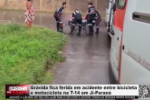 Gr&aacute;vida fica ferida em acidente entre bicicleta e motocicleta na T&ndash;14 em Ji&ndash;Paran&aacute; &ndash; V&iacute;deo