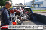 Motocicleta com sinais de clonagem &eacute; apreendida pela Pol&iacute;cia Militar na Av. Jamari em Ariquemes &ndash; LIVE: ESTAMOS NO AR! PROGRAMA BRONCA DA PESADA