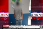 PM prende suspeito com drogas e celular furtado em Ouro Preto D'Oeste &ndash; V&iacute;deo