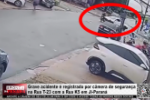 Grave acidente &eacute; registrado por c&acirc;mera de seguran&ccedil;a na Rua T&ndash;23 com a Rua K5 em Ji&ndash;Paran&aacute; &ndash; V&iacute;deo