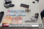 PTRAN prende homem em Ariquemes com arma e muni&ccedil;&otilde;es ap&oacute;s persegui&ccedil;&atilde;o policial