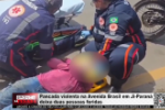 Pancada violenta na Avenida Brasil em Ji&ndash;Paran&aacute; deixa duas pessoas feridas &ndash; V&iacute;deo