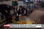 Motociclista fica ferida ap&oacute;s queda ao colidir com cachorro na Av. Diamantes em Ariquemes &ndash; V&iacute;deo