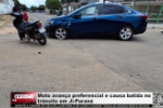 Moto avan&ccedil;a preferencial e causa batida no tr&acirc;nsito em Ji&ndash;Paran&aacute; &ndash; V&iacute;deo
