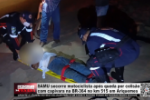 SAMU socorre motociclista ap&oacute;s queda por colis&atilde;o com capivara na BR&ndash;364 no km 515 em Ariquemes &ndash; V&iacute;deo