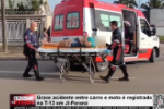 Grave acidente entre carro e moto &eacute; registrado na T&ndash;13 em Ji&ndash;Paran&aacute; &ndash; V&iacute;deo