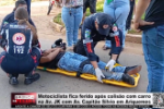 Motociclista fica ferido ap&oacute;s colis&atilde;o com carro na Av. JK com Av. Capit&atilde;o Silvio em Ariquemes &ndash; V&iacute;deo