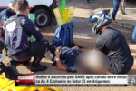 Mulher &eacute; socorrida pelo SAMU ap&oacute;s colis&atilde;o entre motos na Av. 4 Cachoeira no Setor 03 em Ariquemes &ndash; V&iacute;deo
