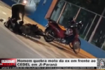 Homem quebra moto da ex em frente ao CEDEL em Ji&ndash;Paran&aacute; &ndash; V&iacute;deo