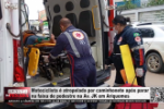 Motociclista &eacute; atropelada por caminhonete ap&oacute;s parar na faixa de pedestre na Av. JK em Ariquemes &ndash; V&iacute;deo