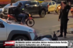 Acidente entre ve&iacute;culos deixa motociclista ferida no bairro Cafezinho em Ji&ndash;Paran&aacute; &ndash; V&iacute;deo