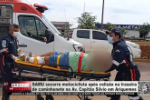 SAMU socorre motociclista ap&oacute;s colis&atilde;o na traseira de caminhonete na Av. Capit&atilde;o Silvio em Ariquemes &ndash; V&iacute;deo