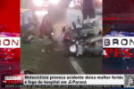 Motociclista provoca acidente deixa mulher ferida e foge do hospital em Ji&ndash;Paran&aacute; &ndash; V&iacute;deo