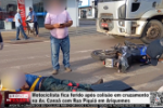Motociclista fica ferido ap&oacute;s colis&atilde;o em cruzamento na Av. Cana&atilde; com Rua Piqui&aacute; em Ariquemes &ndash; V&iacute;deo