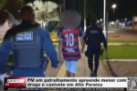 PM em patrulhamento apreende menor com droga e canivete em Alto Para&iacute;so &ndash; V&iacute;deo