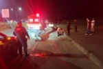 Queda de moto em Porto Velho: Mulher se fere gravemente ap&oacute;s desviar de buraco na pista