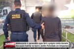 Adolescente &eacute; apreendido ap&oacute;s ferir o pr&oacute;prio irm&atilde;o durante discuss&atilde;o familiar no bairro Jardim Felicidade em Ariquemes &ndash; V&iacute;deo