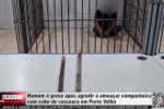Homem &eacute; preso ap&oacute;s agredir e amea&ccedil;ar companheira com cabo de vassoura em Porto Velho &ndash; V&iacute;deo
