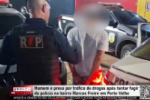 Homem &eacute; preso por tr&aacute;fico de drogas ap&oacute;s tentar fugir da pol&iacute;cia no bairro Marcos Freire em Porto Velho &ndash; V&iacute;deo