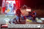 Motociclista fica gravemente ferida ap&oacute;s desviar de buraco e sofrer queda de moto na Rua da Beira em Porto Velho &ndash; V&iacute;deo