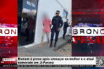 Homem &eacute; preso ap&oacute;s amea&ccedil;ar ex mulher e o atual namorado em Ji&ndash;Paran&aacute; &ndash; V&iacute;deo