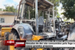 Maquin&aacute;rios incendiados em Ministro Andreazza: ve&iacute;culos do DER s&atilde;o consumidos pelo fogo e preju&iacute;zos &ndash; V&iacute;deo