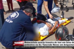 Motociclista acerta traseira de t&aacute;xi em faixa de pedestres na Av Tancredo Neves em Ariquemes &ndash; V&iacute;deo 
