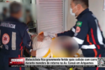 Motociclista fica gravemente ferido ap&oacute;s colis&atilde;o com carro durante manobra de retorno na Av Cana&atilde; em Ariquemes &ndash; V&iacute;deo 