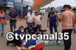 ARIQUEMES: AGORA &ndash; Motociclista sofre fratura em grave acidente entre carro e moto na Av. Cana&atilde; Setor Industrial &ndash; V&Iacute;DEO