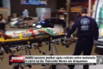 SAMU socorre mulher ap&oacute;s colis&atilde;o entre motoneta e carro na Av. Tancredo Neves em Ariquemes &ndash; V&iacute;deo