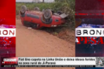 Fiat Uno capota na Linha Uni&atilde;o e deixa idosos feridos na zona rural de Ji&ndash;Paran&aacute; &ndash; V&iacute;deo