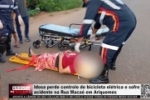 Idosa perde controle de bicicleta el&eacute;trica e sofre acidente na Baixada da Rua Maca&eacute; em Ariquemes &ndash; V&Iacute;DEO  