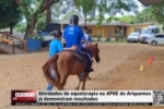 Atividades de Equoterapia na APAE de Ariquemes j&aacute; demonstram resultados &ndash; V&Iacute;DEO  