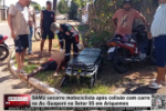 SAMU socorre motociclista ap&oacute;s colis&atilde;o com carro na Av. Guapor&eacute; no Setor 05 em Ariquemes &ndash; V&iacute;deo