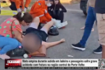 Moto empina durante subida em ladeira, e passageira sofre grave acidente com fratura no bairro Santa B&aacute;rbara na regi&atilde;o central de Porto Velho &ndash; V&iacute;deo