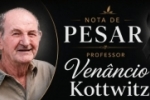 Nota de Pesar pelo falecimento do professor Ven&acirc;ncio Kottwitz pioneiro de Ariquemes