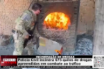 INCINERA&Ccedil;&Atilde;O DE DROGAS Pol&iacute;cia Civil incinera 675 quilos de drogas apreendidas em combate ao tr&aacute;fico &ndash; V&iacute;deo