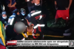 SAMU socorre adolescente ap&oacute;s ser atropelado por motot&aacute;xi na BR&ndash;364 em Ariquemes &ndash; LIVE: ESTAMOS NO AR! PROGRAMA BRONCA DA PESADA