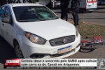 Ciclista idoso &eacute; socorrido pelo SAMU ap&oacute;s colis&atilde;o com carro na Av. Cana&atilde; em Ariquemes &ndash; V&iacute;deo