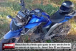 Motociclista fica ferido ap&oacute;s queda de moto em declive de escoamento de &aacute;gua na Av. Jamari Setor 2 em Ariquemes &ndash; V&iacute;deo