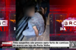 Tr&ecirc;s suspeitos s&atilde;o presos ap&oacute;s furto de camisas de marca em loja de Porto Velho &ndash; V&iacute;deo
