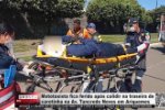 Mototaxista fica ferido ap&oacute;s colidir na traseira de caretinha na Av. Tancredo Neves em Ariquemes &ndash; V&iacute;deo