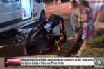 Motociclista fica ferido ap&oacute;s atropelar cachorro na Av. Imigrantes no bairro Costa e Silva em PVH &ndash; V&iacute;deo
