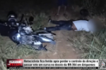 Motociclista fica ferido ap&oacute;s perder o controle da dire&ccedil;&atilde;o e passar reto em curva no desvio da BR&ndash;364 em Ariquemes &ndash; V&iacute;deo