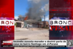 Inc&ecirc;ndio assusta morador e destr&oacute;i parte de casa no bairro Santiago em Ji&ndash;Paran&aacute; &ndash; V&iacute;deo