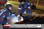 Pedestre &eacute; socorrido pelo SAMU ap&oacute;s ser atropelado por motocicleta na Av. Tancredo Neves em Ariquemes &ndash; V&iacute;deo