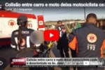 Colis&atilde;o entre carro e moto deixa motociclista ca&iacute;do e desorientado na Av Jamari em Ariquemes &ndash; V&iacute;deo