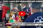 SAMU socorre dois adolescentes ap&oacute;s acidente com bicicleta el&eacute;trica e carro no Setor 09 de Ariquemes  &ndash; V&iacute;deo
