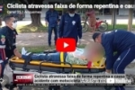 Ciclista atravessa faixa de forma repentina e causa acidente com motocicleta em Ariquemes &ndash; V&iacute;deo